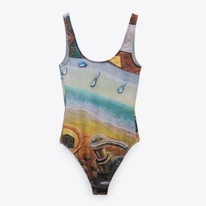 Zara and Larissa de Jesus Negron print bodysuit NWT